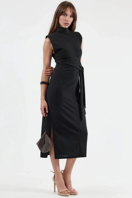 Midi-jurk met strikdetail - Image 2