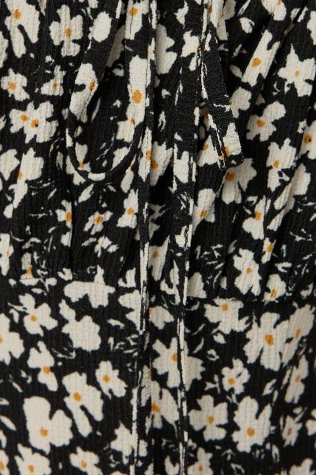 Allover Bloemenprint Bodycon Midi Jurk met Split - Image 5
