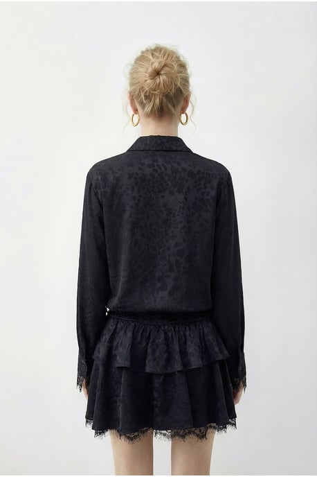 Leopard Print Shirt Dress with Belt - Image 5