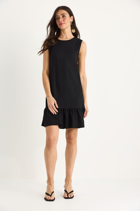 Textured Crepe Midi-jurk met Rimpeldetail - Image 3