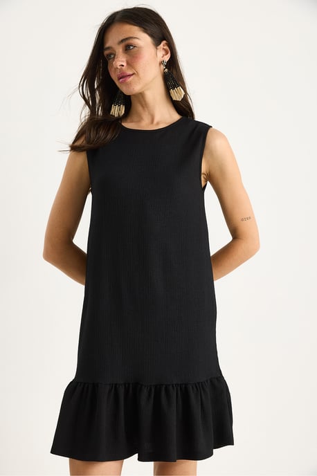 Textured Crepe Midi-jurk met Rimpeldetail - Image 5
