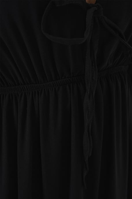 A-Form Fit Midi-jurk met V-hals en binddetail - Image 5