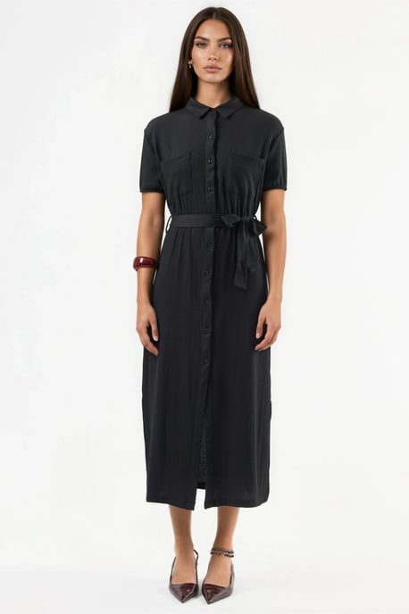 Geveste Midi Overhemdjurk - Image 5