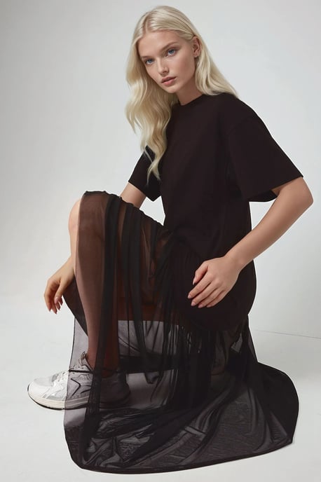 Midi-jurk met Tule Rok Pika Collectie - Image 2
