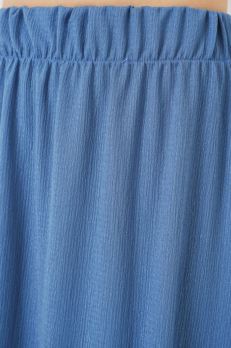 Texturerad Maxi Stickad Kjol med Elastisk Midja - Image 5