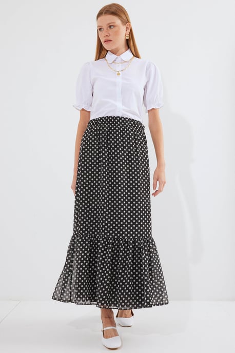 Geprinte Maxi Rok met Bloemenmotief - Image 1