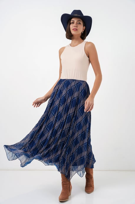 Asymmetrische Patroon Maxi Rok - Image 3