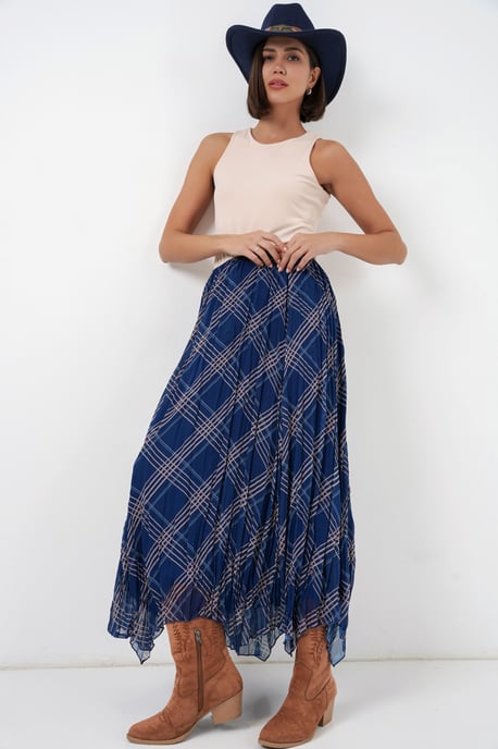Asymmetrische Patroon Maxi Rok - Image 5