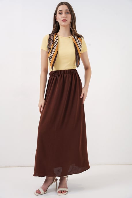 Maxi Skirt with Elastic Waist - Image 3