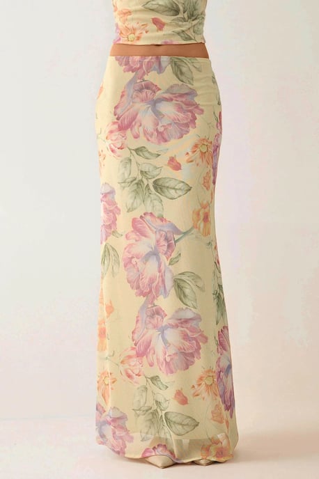 Lage Taille Bloemen Maxi Rok - Image 1