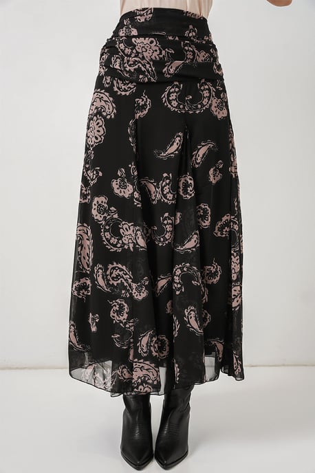 Hoge Taille Paisley Maxi Rok - Image 2