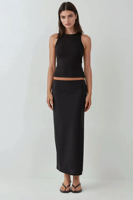 Lage Taille Maxi Rok - Image 3
