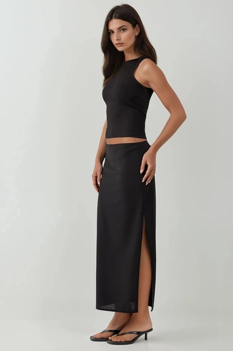 Lage Taille Maxi Rok - Image 5