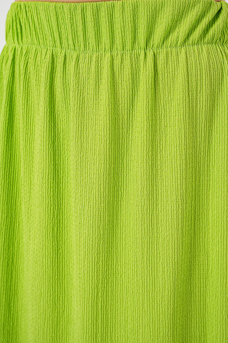 Texturerad Maxi Stickad Kjol med Elastisk Midja - Image 6