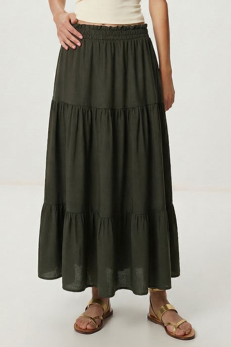 Hoge Taille A-Lijn Maxi Rok - Image 3