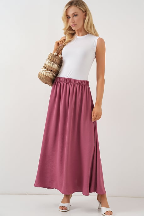 Maxi Skirt with Elastic Waist - Image 1