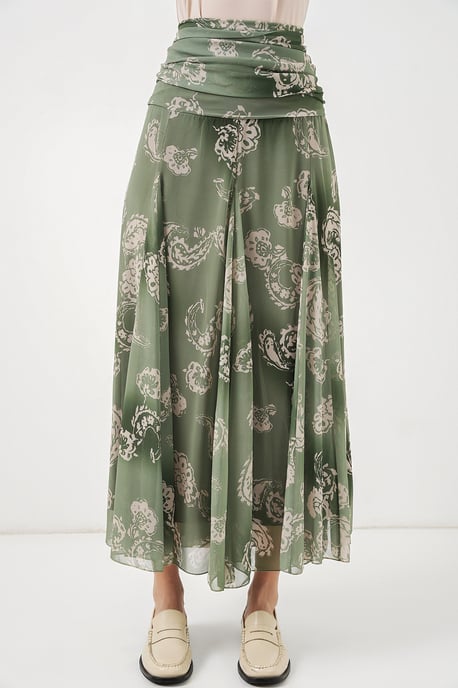 Hoge Taille Paisley Maxi Rok - Image 2