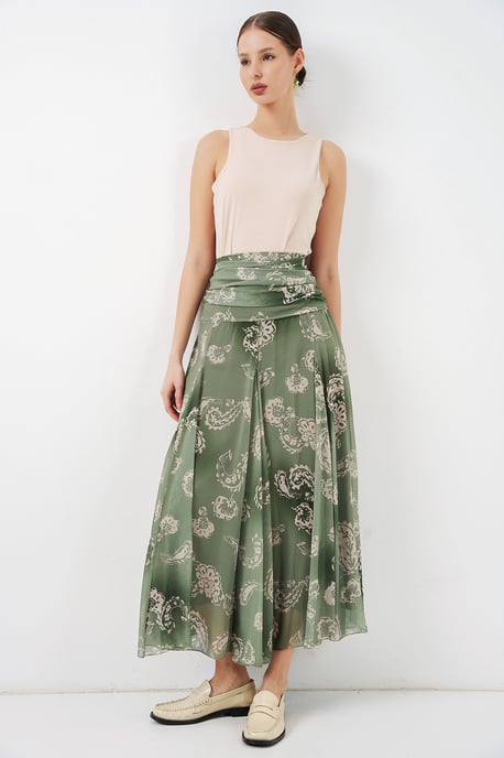 Hoge Taille Paisley Maxi Rok - Image 5