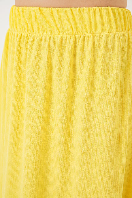Texturerad Maxi Stickad Kjol med Elastisk Midja - Image 6