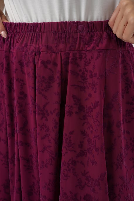 High Waist Floral Maxi Skirt - Image 6