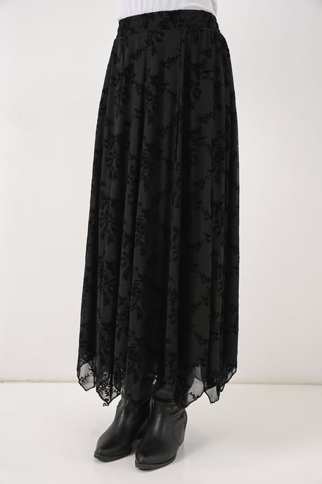 Hoge Taille Bloemen A-Lijn Maxi Rok - Image 5