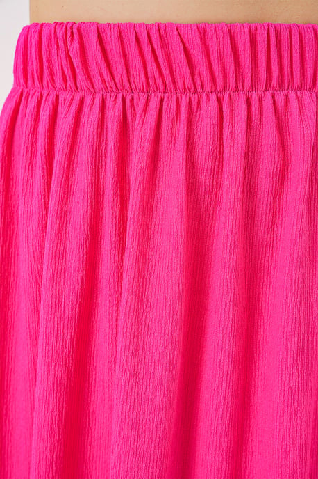 Texturerad Maxi Stickad Kjol med Elastisk Midja - Image 5