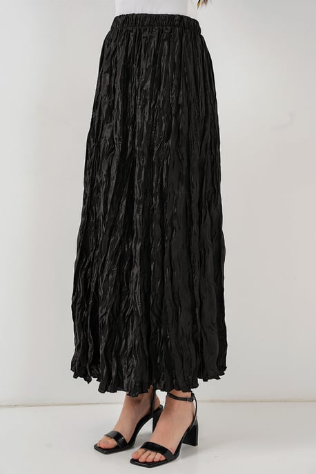 Gestructureerde Maxi Rok met Elastische Taille - Image 2