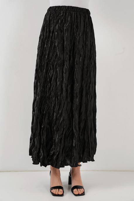 Gestructureerde Maxi Rok met Elastische Taille - Image 4