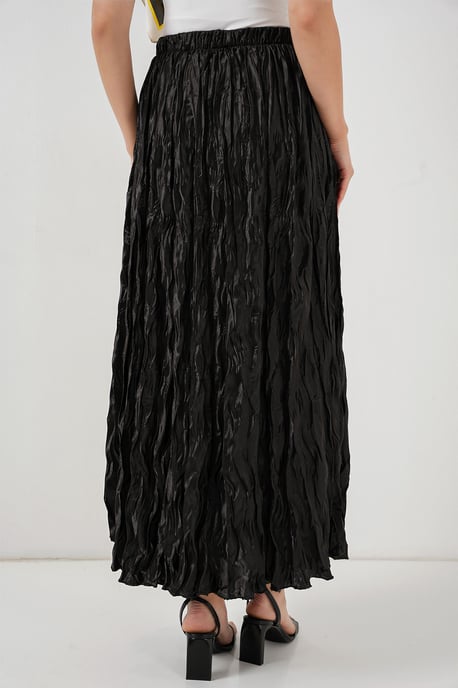 Gestructureerde Maxi Rok met Elastische Taille - Image 6