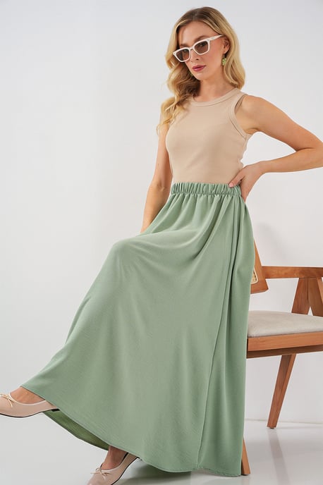 Maxi Rok met Elastische Taille - Image 3