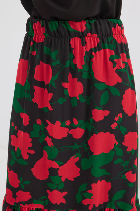Geprinte Maxi Rok met Bloemenmotief - Image 4