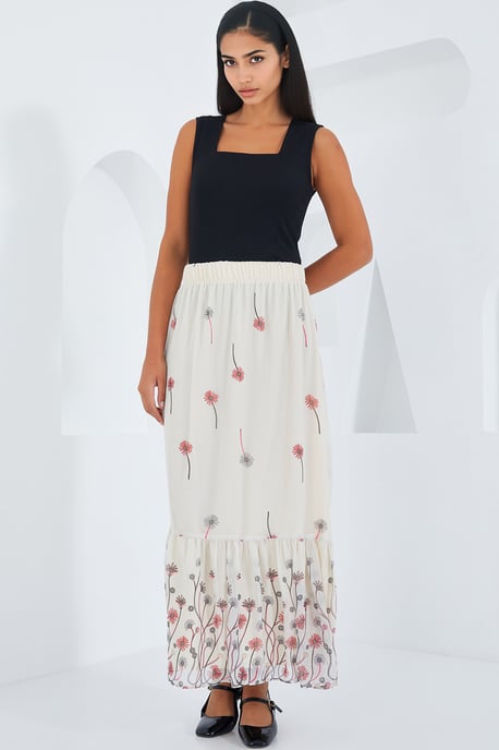 Geprinte Maxi Rok met Bloemenmotief - Image 2