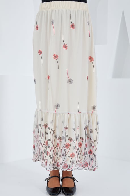 Geprinte Maxi Rok met Bloemenmotief - Image 3