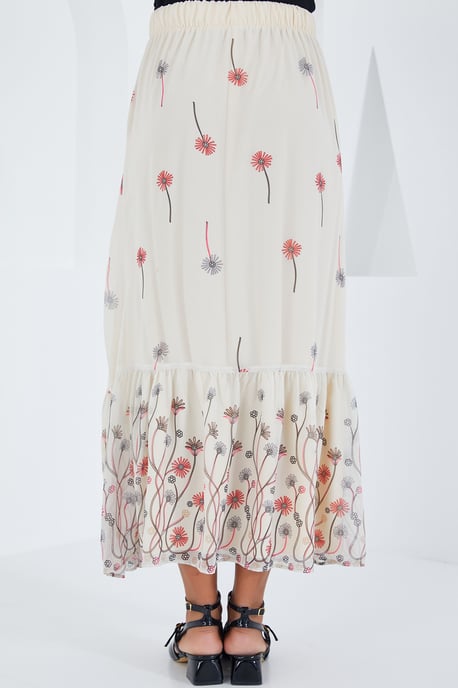 Geprinte Maxi Rok met Bloemenmotief - Image 4
