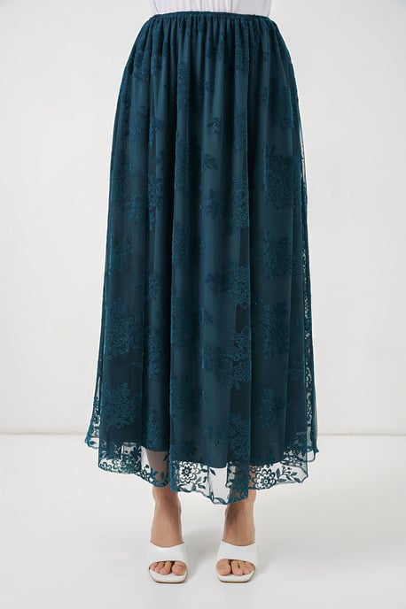 Bloemen Hoge Taille Maxi Rok - Image 2