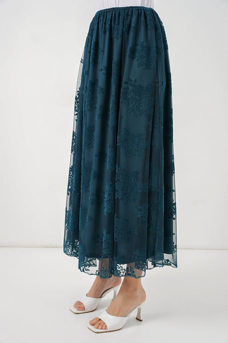 Bloemen Hoge Taille Maxi Rok - Image 4