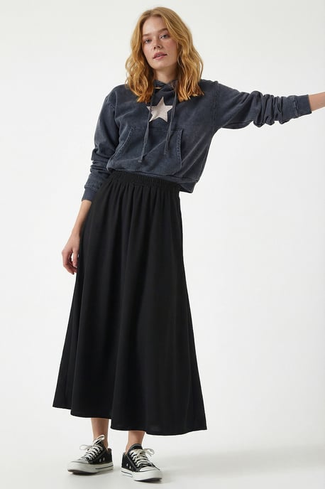 Elastische Taille Maxi Rok - Image 1