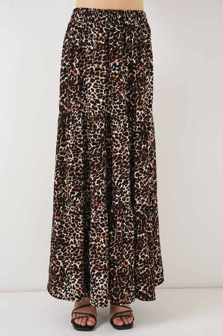 Maxi Patterned Relaxed Fit Skirt - Image 4