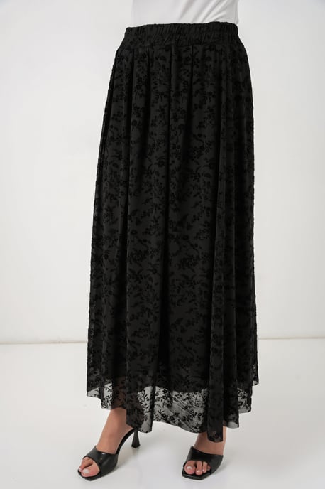 Hoge Taille Bloemen Maxi Rok - Image 4