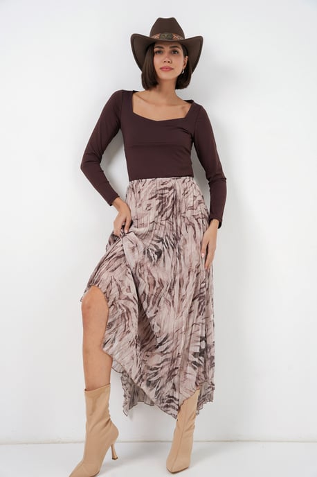 Asymmetrische Patroon Maxi Rok - Image 3