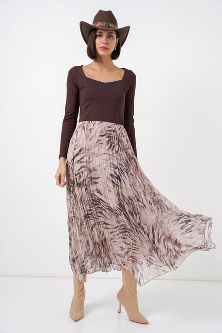 Asymmetrische Patroon Maxi Rok - Image 5