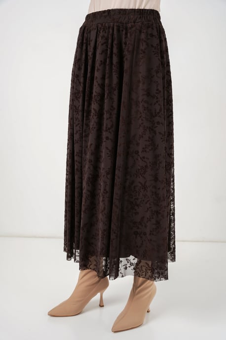 Hoge Taille Bloemige Maxi Rok - Image 5