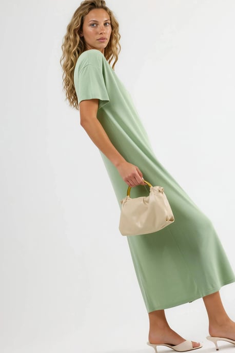 Lose Fit Midi Jurk met Split - Image 3