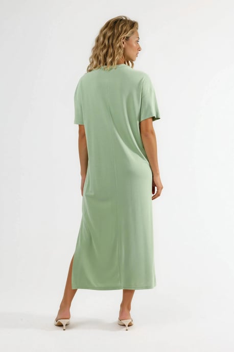 Lose Fit Midi Jurk met Split - Image 4