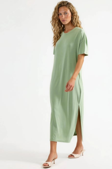 Lose Fit Midi Jurk met Split - Image 5