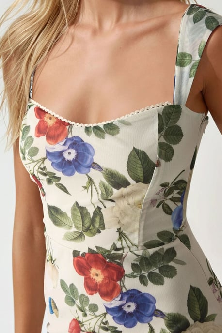 Geprinte Maxi-jurk met Hartkraag - Image 2
