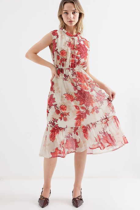 Midi Dress with Bow Detail - Image 3