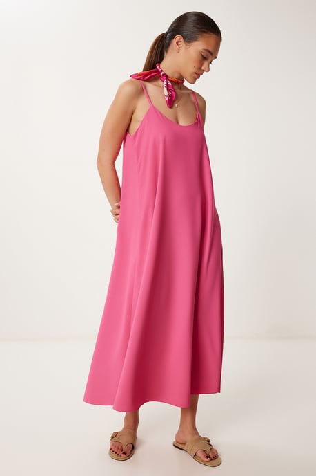 Losse Midi-jurk met U-hals - Image 2