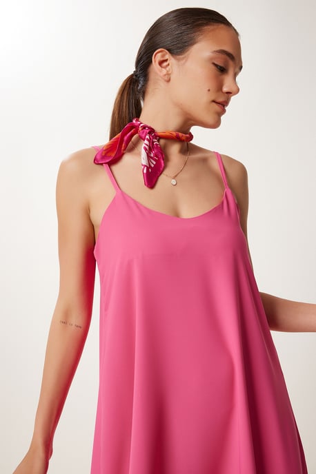 Losse Midi-jurk met U-hals - Image 4