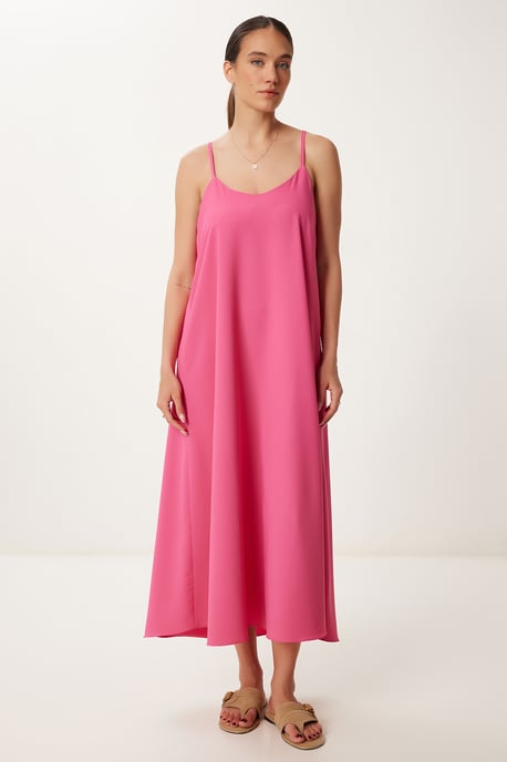 Losse Midi-jurk met U-hals - Image 5